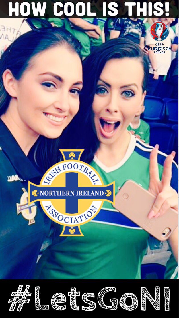 LetsGoNI's tweet photo. How cool is this .@PSRebecca @BeckaMaguire ⚽️⚽️ #GAWA #LETSGONI #Coolinfrance #NIRGER #EURO2016 https://t.co/tVxtqKX5Vb
