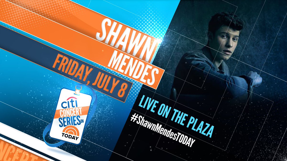 ShawnMendes's tweet photo. Performing outside @TODAYshow July 8th ! Have some huge surprises for everyone that's there 🎸 #ShawnMendesTODAY https://t.co/x2HoOafiG5