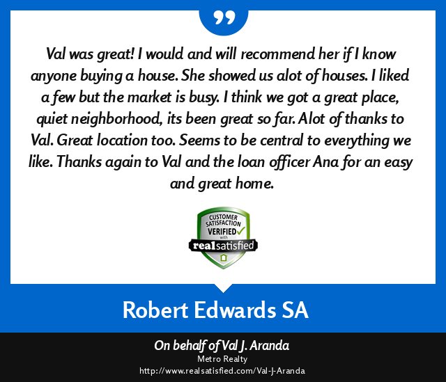 AgentVal's tweet photo. #iLovemyjob! #sanantonio #realestate by #agentval, Metro Realty https://t.co/SJGrqMmOp7 via @realsatisfied https://t.co/SUzEHMcVYx