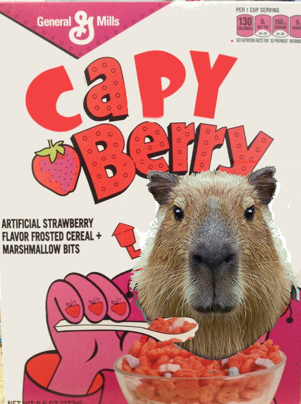Maybe the fugitive capybara can be caught with CapyBerry cereal
#Capybara #HighPark #FrankenberryCereal #funny #joke