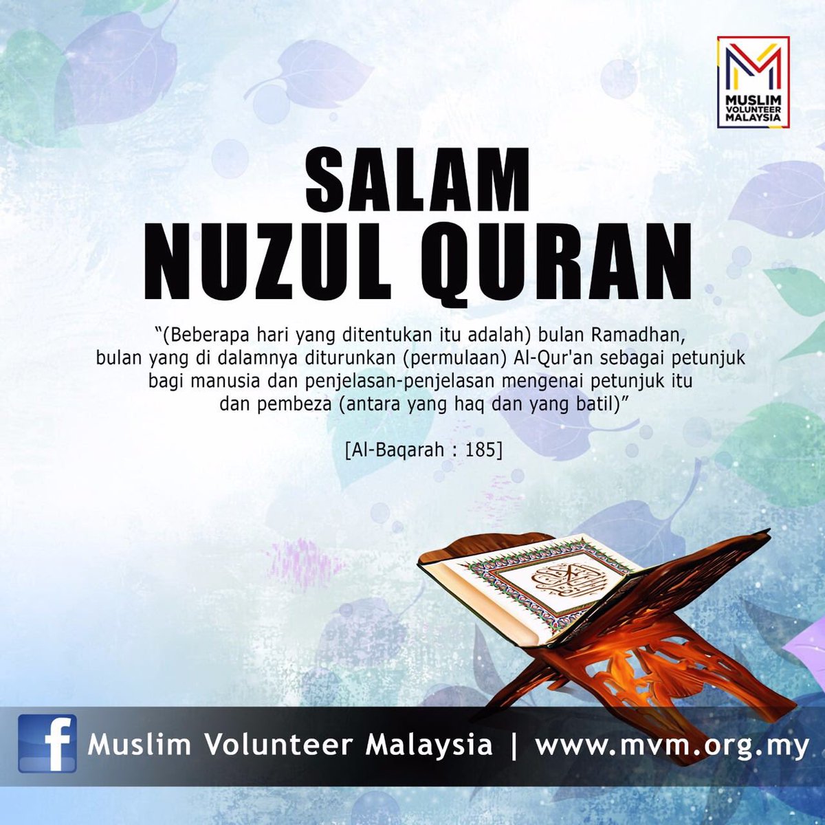 Muslim Volunteer Malaysia On Twitter Salam Nuzul Quran Dari Volunteermvm Nuzulquran Muslimvolunteermalaysia