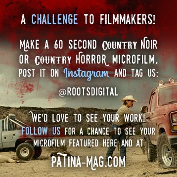 RootsDigital's tweet photo. A challenge to #filmmakers! #microfilm #flashfilm #filmmaking #filmmaker #countrynoir #countryhorror #horror #noir https://t.co/oThmXU0xwF