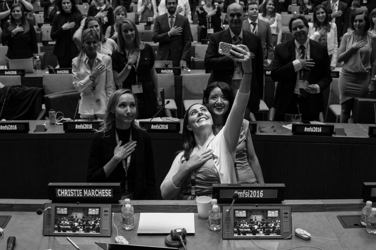 PvblicF's tweet photo. Celebrating #NationalSelfieDay with this powerful moment at #MFSI2016! #WearOrange #EndGunViolence https://t.co/Mlo2N1RdZG