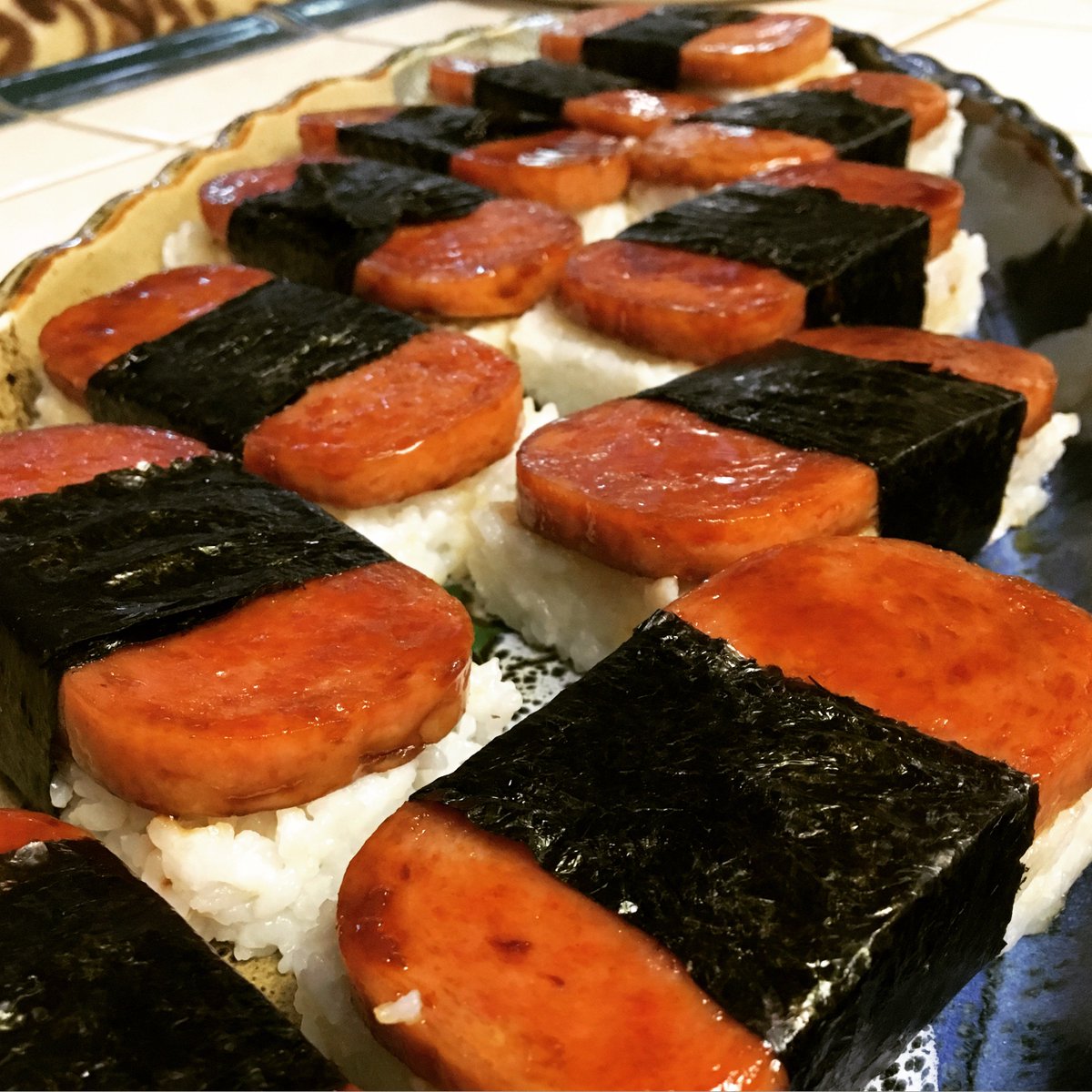 mindyscratch's tweet photo. Hawaiian inspired Spam Musibi 😋 #HFWSweepstakes https://t.co/b5OWA3hLfI
