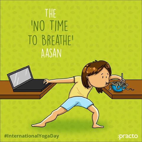 priyaadivarekar's tweet photo. This is me! Every single day 🌟#YogaDay #Dancebee (Image via @Practo) https://t.co/sBGpITUx1u