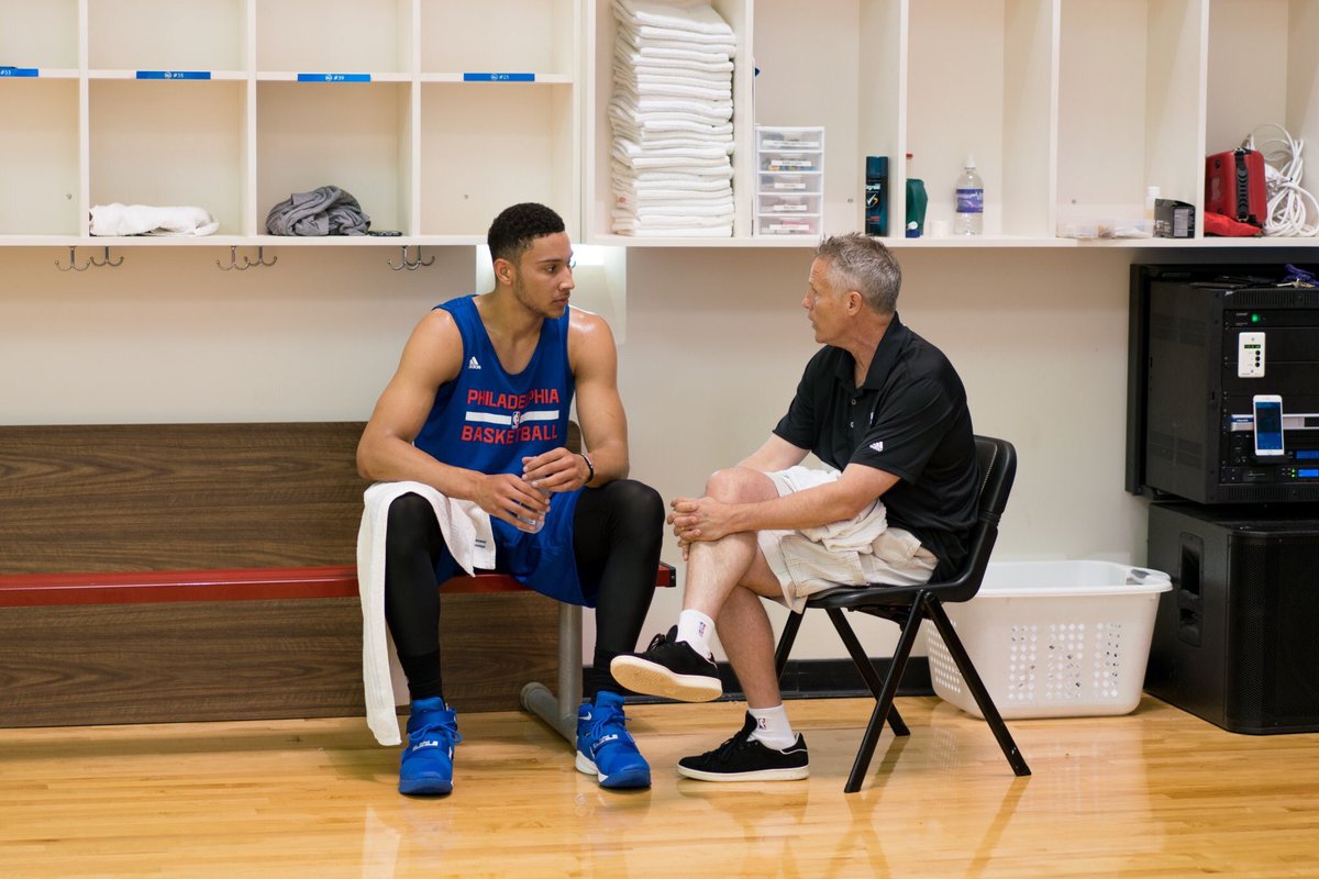 TheTrialsofMarc's tweet image. @BenSimmons25 doing work in his new home #SIXERS #NBADRAFT #SimmonsToPhilly