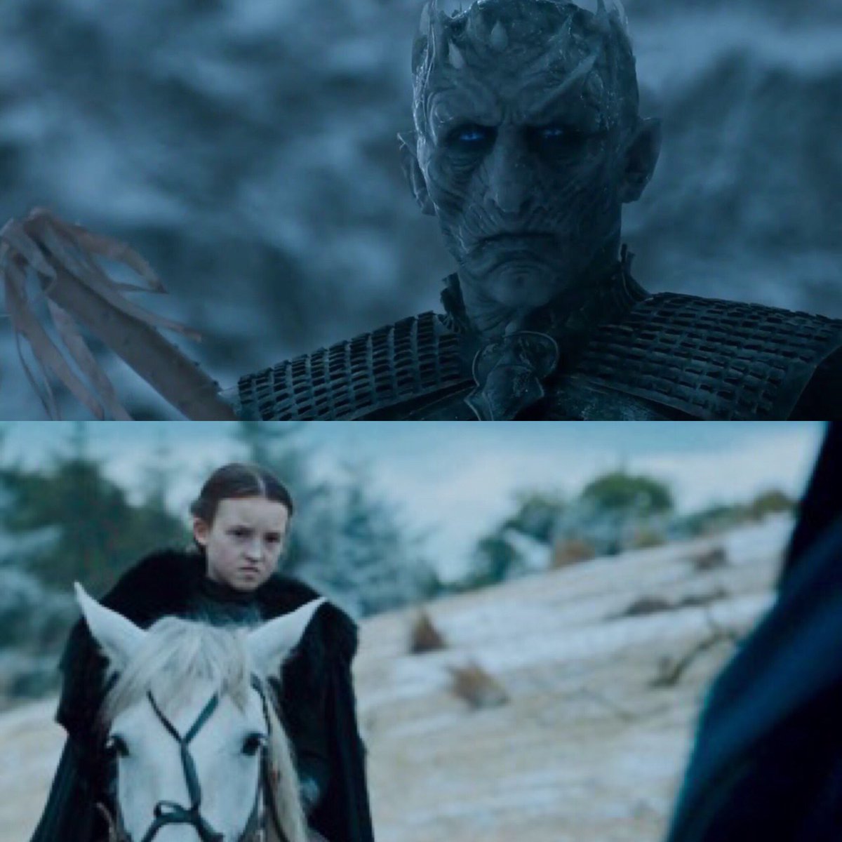 iriepetey's tweet photo. Season 7 #GameofThrones #LyannaMormont #NightKing #GoT https://t.co/rAqh27sAY3