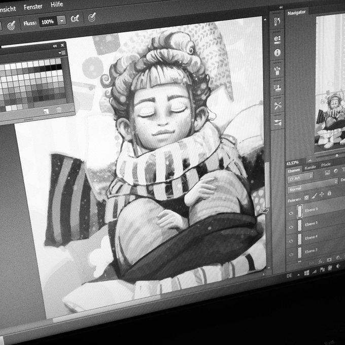 It's never the tablet I forget. I would not do that. I always forget to bring either cable or pen #grrrr #painting 
