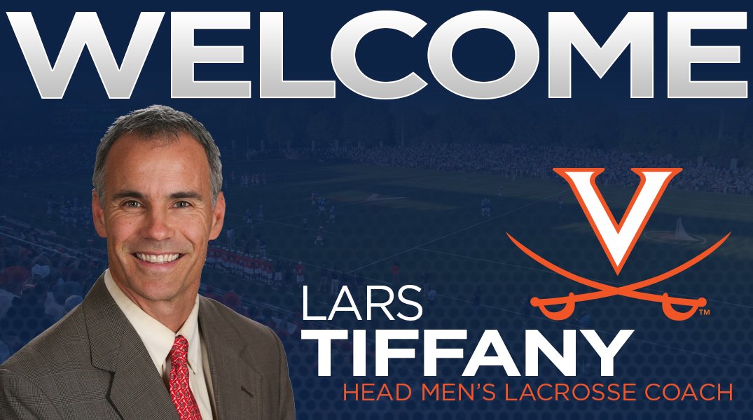 UVAMensLax's tweet photo. Lars Tiffany has been named the head coach of the Cavalier men’s lacrosse program. #GoHoos https://t.co/JbMv5VUTjo https://t.co/dOA7wMhTfk