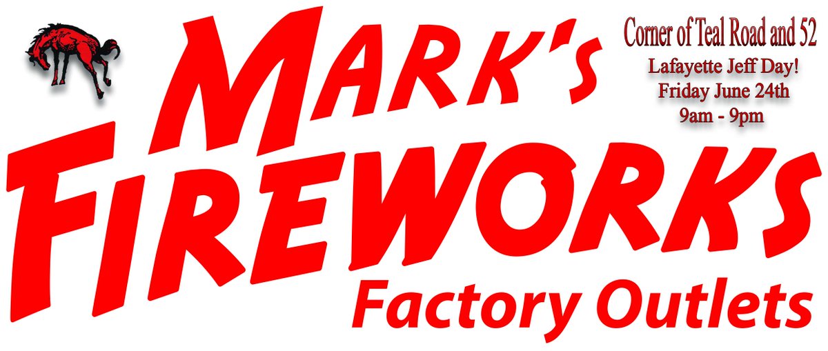 JeffAthletics's tweet photo. Support Jeff Athletics THIS Friday June 24th at Mark's Fireworks! 10% of all Sales will go to JHS Athletics! #GOJHS https://t.co/4tsn7IIhbc