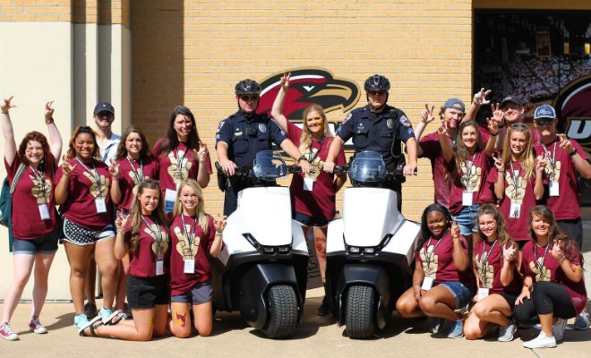 Segway's tweet image. ULM PD will be getting around campus on #Segway SE-3 #Patrollers. Go Warhawks! bit.ly/28LrR2G