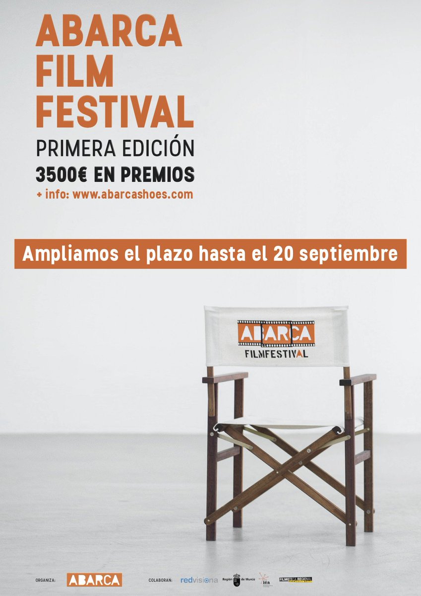 Redvisiona's tweet image. ¡Hola!
Se amplía el plazo de inscripción del Abarca Film Festival hasta el 20 de septiembre. goo.gl/s2b1yO
