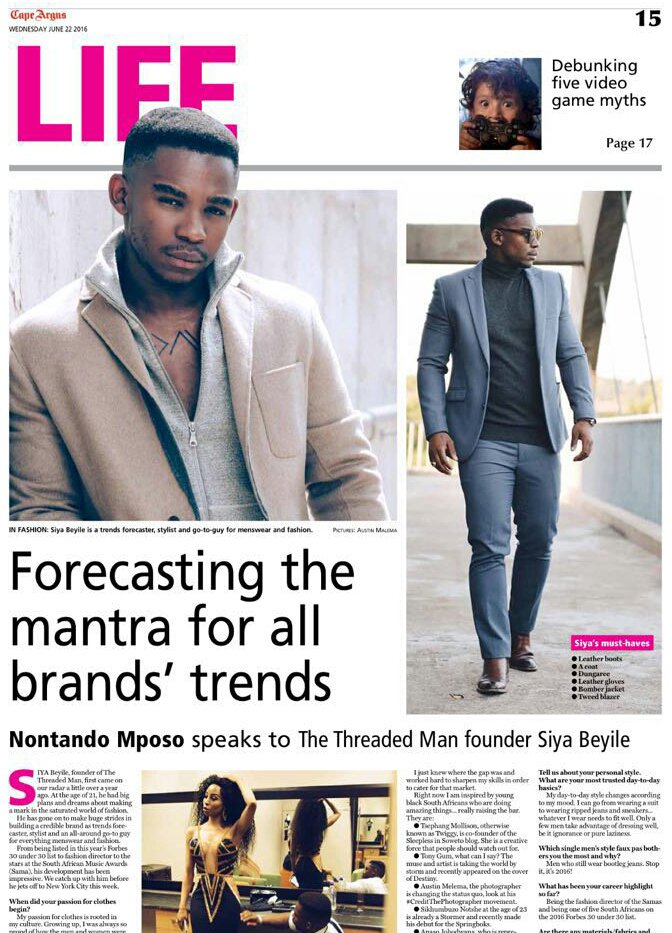 TheCapeArgus's tweet photo. LIFE: Meet a true trend-setter #ThreadedMan, by @Nontando58 https://t.co/AorzvoLwbt