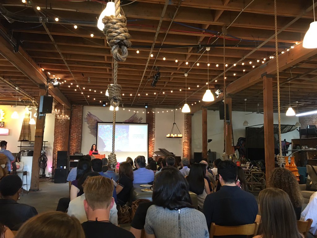madeinlongbeach's tweet photo. Packed house for the launch of #MAKEitinLA. Congrats to @krisztinaholly and the launch of https://t.co/xcBMSpFf4Z https://t.co/BUhbq3DP9i