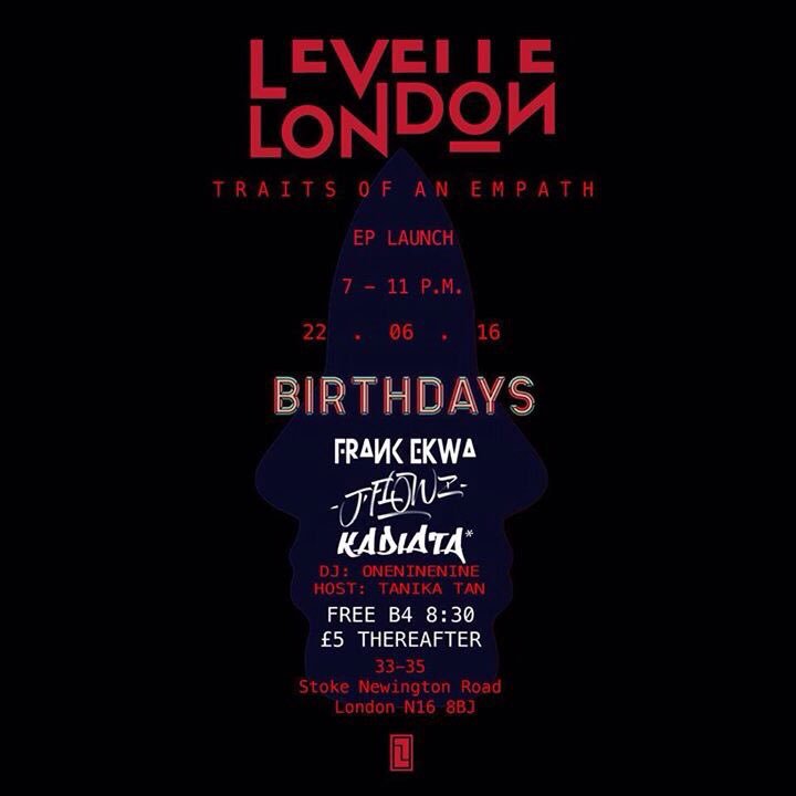 SonneBien's tweet photo. GIG ALERT 🚨

@WHOISJFLOWZ  supporting @LEVELLELONDON for #TraitsOfAnEmpath EP Launch https://t.co/oEsqNmQn8j
