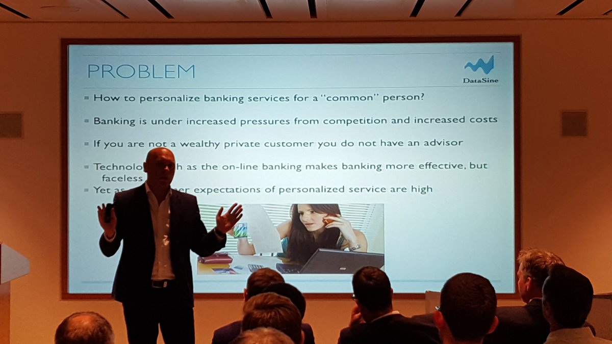 Cosyboy76's tweet photo. .@shkabog on how to apply data-driven personalisation @HeathWallace Digital Experience in Financial Services #DXFS https://t.co/qAr0xYTC9P