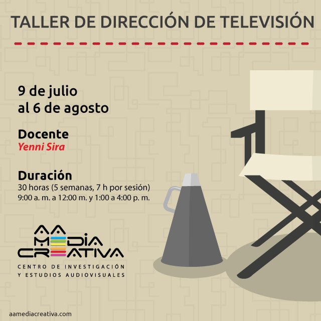 AAmediaCreativa's tweet photo. ¿QUIERES DIRIGIR EFICIENTEMENTE EQUIPOS DE PRODUCCIÓN DE TV? https://t.co/Zz5cWjLYYi