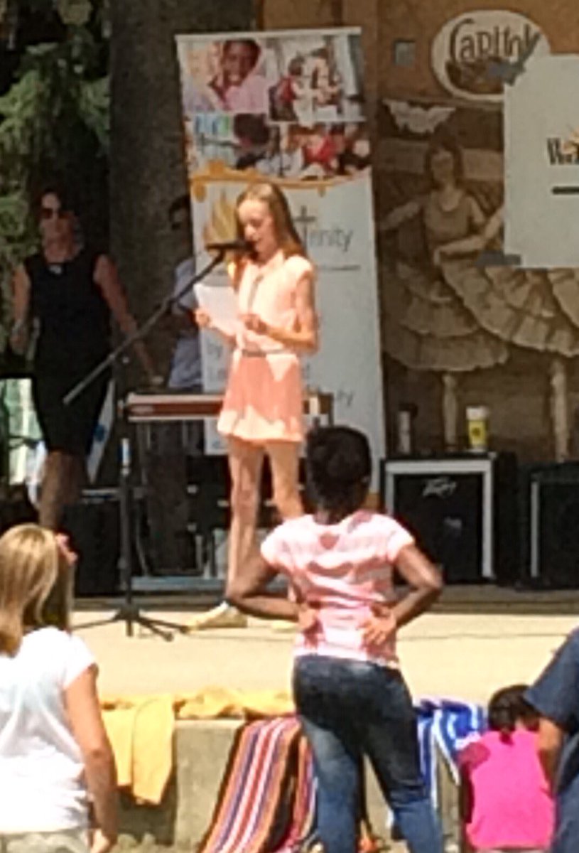 ClaireKreuger's tweet photo. Listening to @palliserheights student read her poem about residential school #mjnad #NationalAboriginalDay #CityMJ https://t.co/23xxHHGlAv