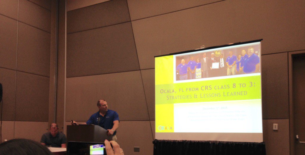 TraciTsears's tweet photo. Sean showcasing Ocala's CRS 3 Program.  Congrats on a job well done! #ASFPM16 https://t.co/p1a3TMOUC2