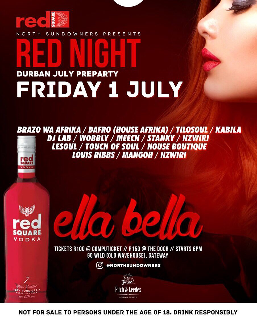 DBNSummerFest's tweet photo. #ellabela gateway(old wave house)1 JULY for the #RedNightPreParty
tickets at computickets more info 0835968749 https://t.co/7C7HbVRyX4