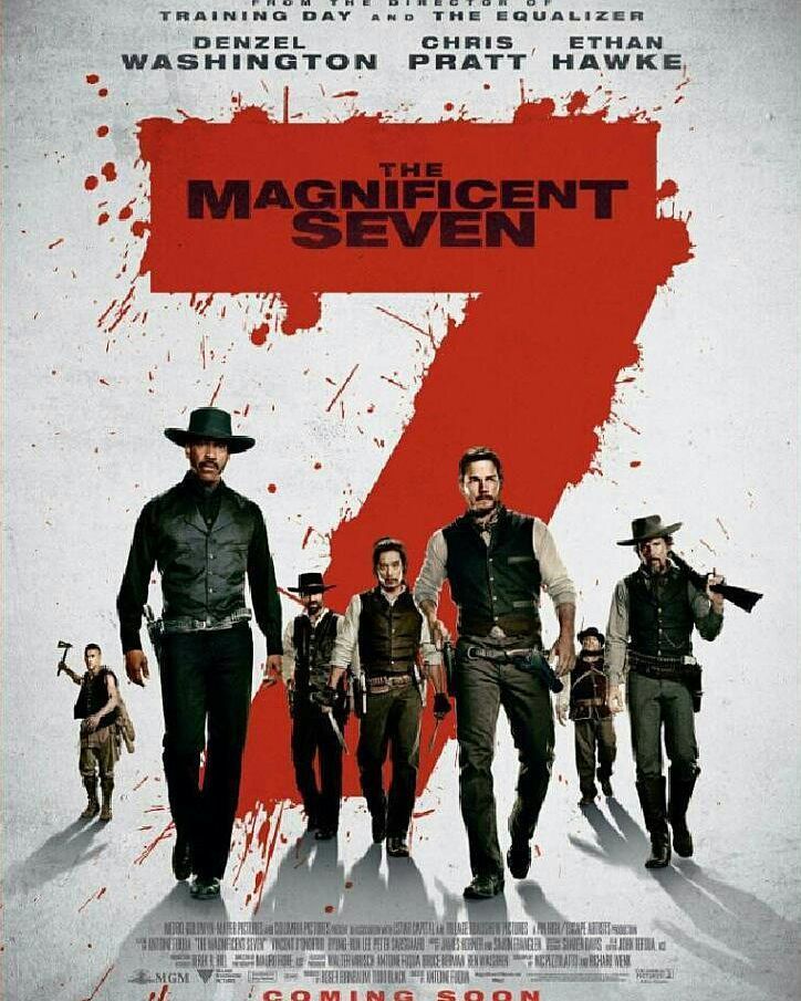 JoeYabucki's tweet photo. #TheMagnificentSeven #DenzelWashington #ChrisPratt #EthanHawke #Movie #Film #Poster #Antoi… https://t.co/hICaSDcA3M https://t.co/9IkOgLCwy8