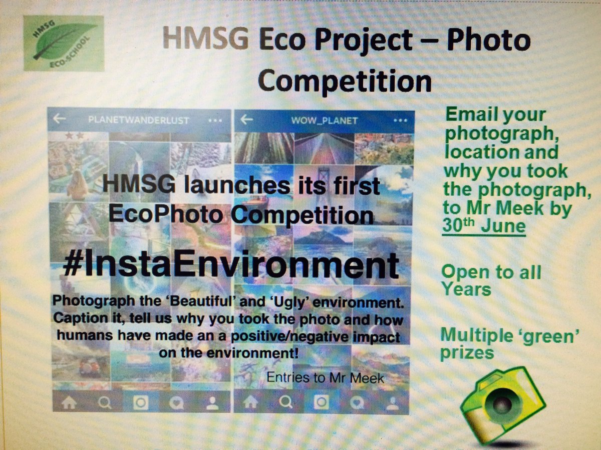 MonSchGirls's tweet photo. One week until the #InstaEnvironment #Eco Competition closes! Get snapping + send your entries to Mr Meek https://t.co/IOY2gTi0BO