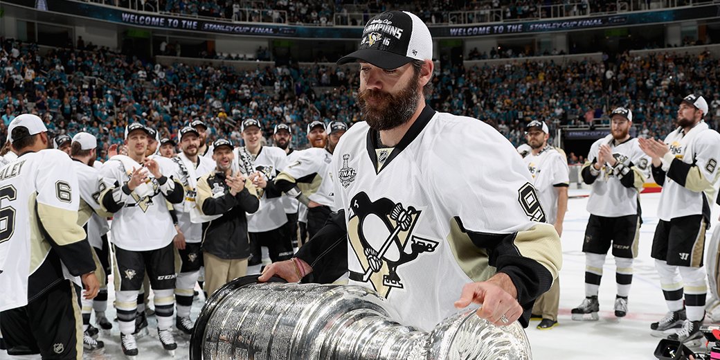 penguins's tweet photo. Dupuis from the #NHLAwards: "It was weird putting on my jersey for the last time to lift the Cup." https://t.co/Flrzbz6zKT