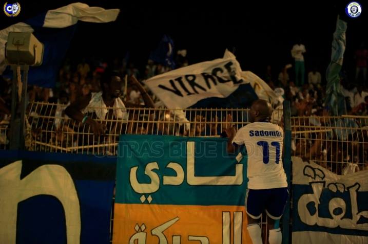 Players celebrating with ultras blue lions after omdurman derby!
#ForzaHilal