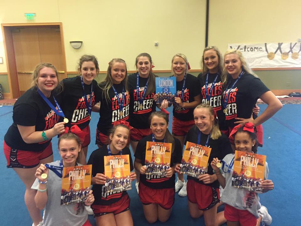 MHSEaglesCheer's tweet photo. All American for these lovely ladies!!!! 
#UCA https://t.co/5xgx7TgpBJ