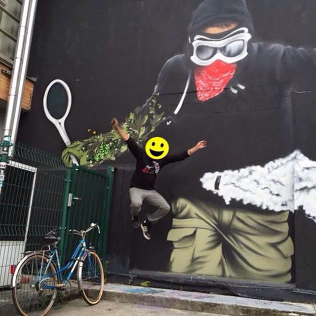 MapcuAsso's tweet photo. Nouveau grand mur ร la Friche L'Imprimerie muchas gracias @ Latino Graff ! #mapcu #colombia #streetart #latinograff https://t.co/7XgUa46eiO