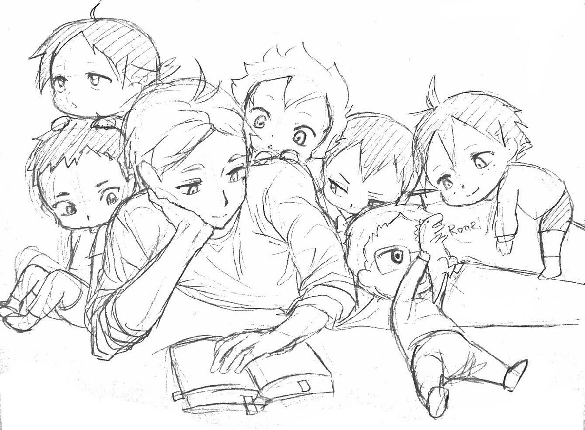 suncelia_art's tweet image. #Sugawara with babies :3
#haikyuu