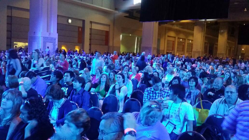 Monster's tweet photo. Getting revved up for @train at #SHRM16! Enjoy the concert everyone! https://t.co/Yxj6nKTe92
