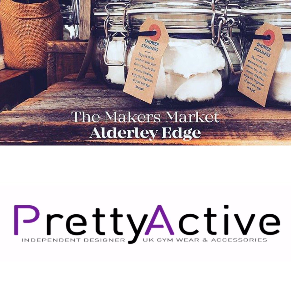 prettyactiveuk's tweet image. Come visit Pretty Active at the Alderley Edge @_makersmarket this Sunday 1-6pm activewear and accessories on sale 💙