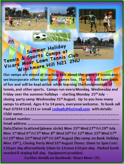VMLTCtennis's tweet photo. Summer camps https://t.co/tiNBkyr9vB