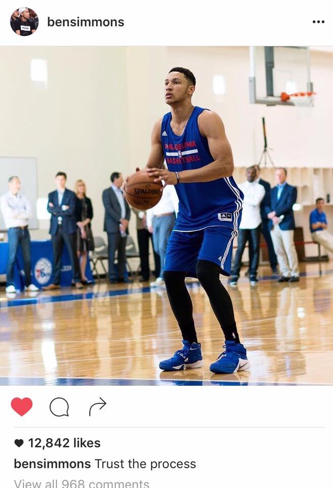 therealspicyboy's tweet photo. Yaassss #sixerstalk #letsfkingo #bensimmons #76ers #welcome https://t.co/3D1agyIINz