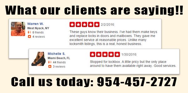 Join the thousand of satisfied clients today, Call us at 954-457-2727 #locksmith #bestinfl #secure #medeco