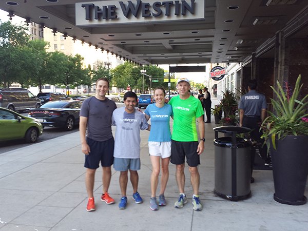 Great run this morning with our Starwood and Deloitte VIRs (Very Important Runners). #runwestin #movewell
