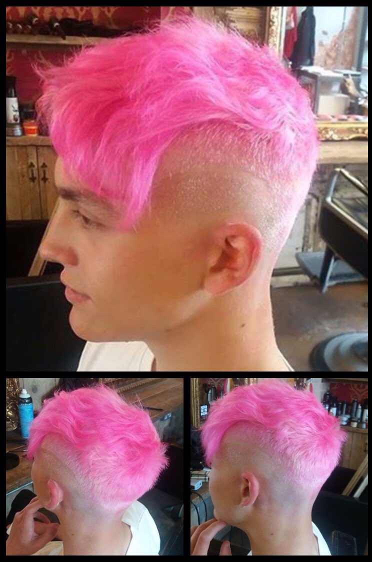 OsmoUK's tweet photo. #realmenwearitpink with #OSMO #ColorPsycho by #ChrisCoffin @TCHairDesign @💕☠👀 https://t.co/H2XiPre4Oe