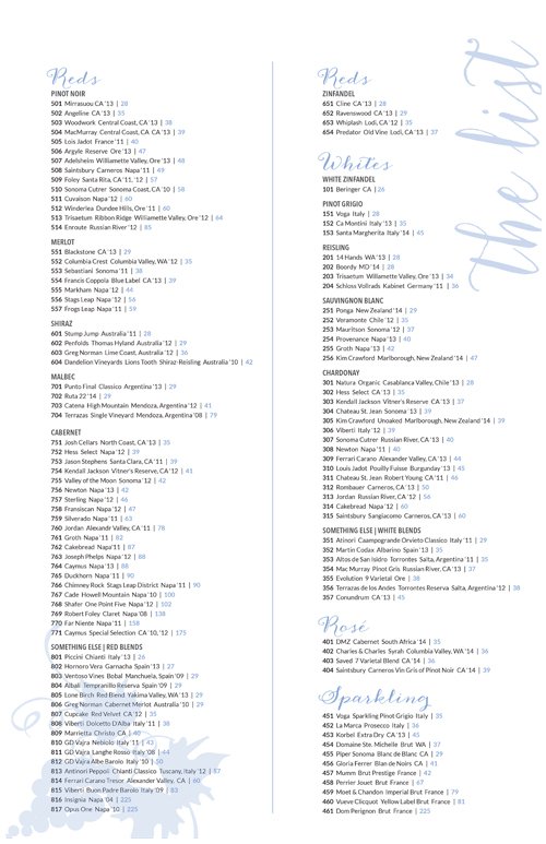 Every Night is Wine Night!  Take an additional 10-20% off our already super low wine prices!  Fantastic list we have