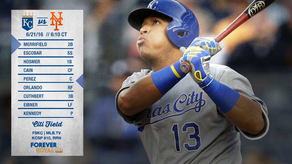 Royals's tweet photo. #Royals baseball is back as we open a series against the Mets: https://t.co/fvqEJReDsC #ForeverRoyal https://t.co/gYjUgz4gow