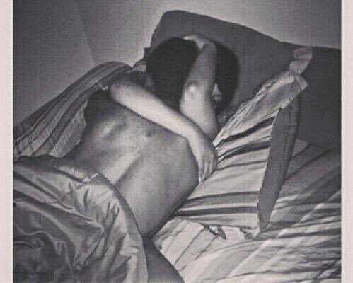 “Missing @That_GrimesKid's cuddles.” Frowns.