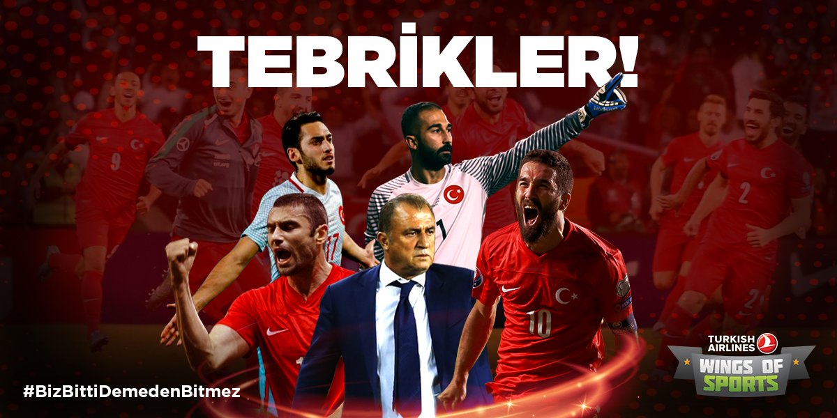 Tebrikler <a href="/MilliTakimlar/">Türkiye #BizimÇocuklar 🇹🇷</a> ! #TUR #EURO2016 #BizBittiDemedenBitmez