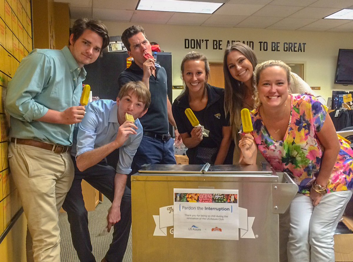 Jaguars's tweet photo. @USAssure treated #Jaguars employees to @TheHyppo Ice Pops for being so chill during the US Assure Club renovations https://t.co/n5qEPL18sY
