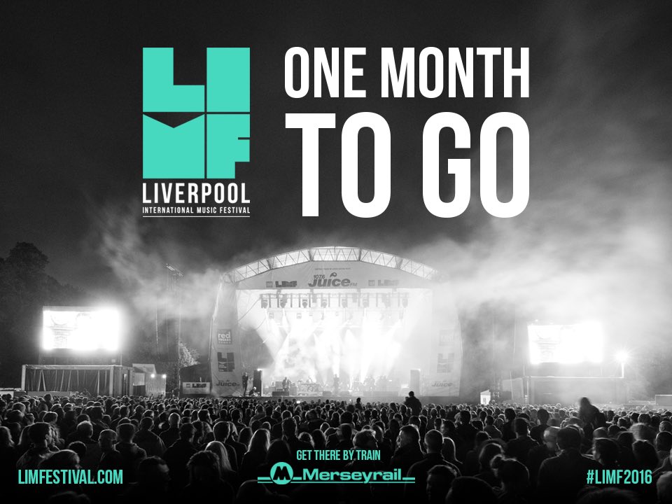 LIMFestival's tweet photo. 1 month to go #Liverpool!! 🙌🙌🙌 #LIMF2016 #SummerJam #LIMFPresents https://t.co/3VdVa7cszz