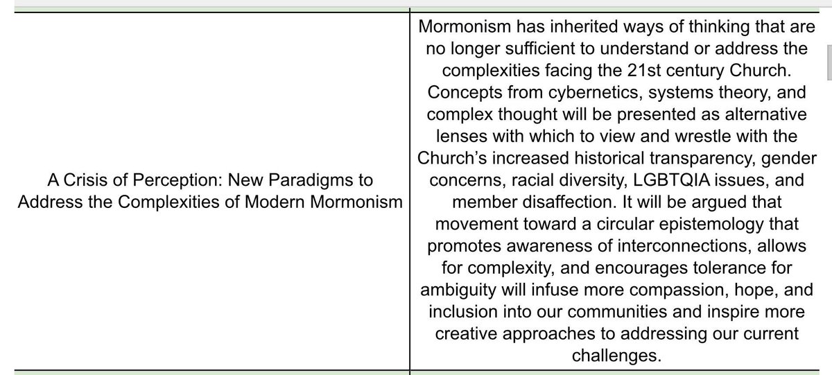 drjdeazevedo's tweet photo. 1st time presenting at @SunstoneMag Symposium 7/28 New paradigms to address complexity #mormonism #sunstone2016 https://t.co/JObmg2tKDF