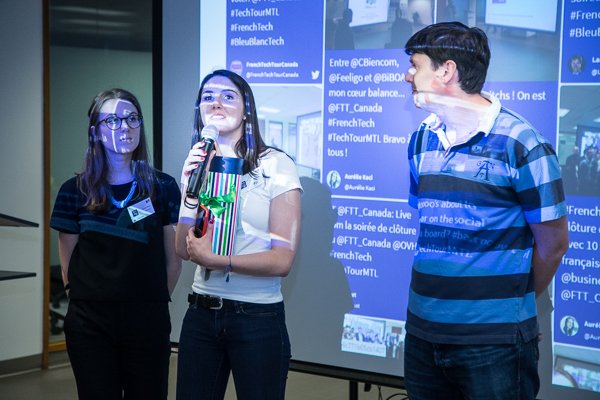 OVHcloud's tweet photo. And the winner is... @CBiencom and its online inventory of property solution! #FrenchTech #TechTourMTL #Startup https://t.co/Q1kNImyNzw