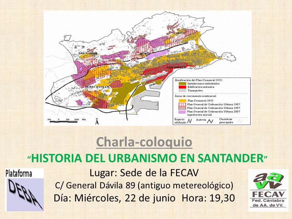 Recordad que estáis invitados hoy a las 19:30 con Jesús Molinero y Carlos  García <a href="/platadeba/">Plataforma DEBA</a> #Santander #urbanismo