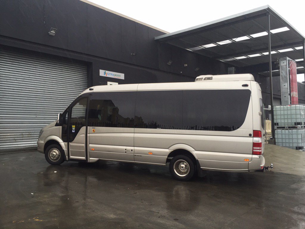 PaticoAuto's tweet photo. Extragreen EVM mini coaches performing well in Melbourne. https://t.co/N3CUKnOAcu