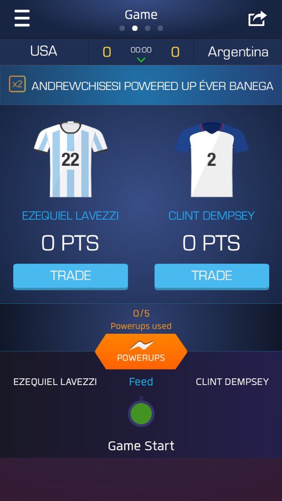 _TML_Updates's tweet image. I just drafted Ezequiel Lavezzi &amp;amp; Clint Dempsey on @UltimateFanLive for #USMNT v #ARG bnc.lt/m/LTnFcn6Lju
