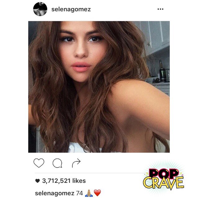 PopCrave's tweet image. Selena Gomez's selfie just surpassed Justin Bieber's throwback photo, and is now the most liked picture on IG.